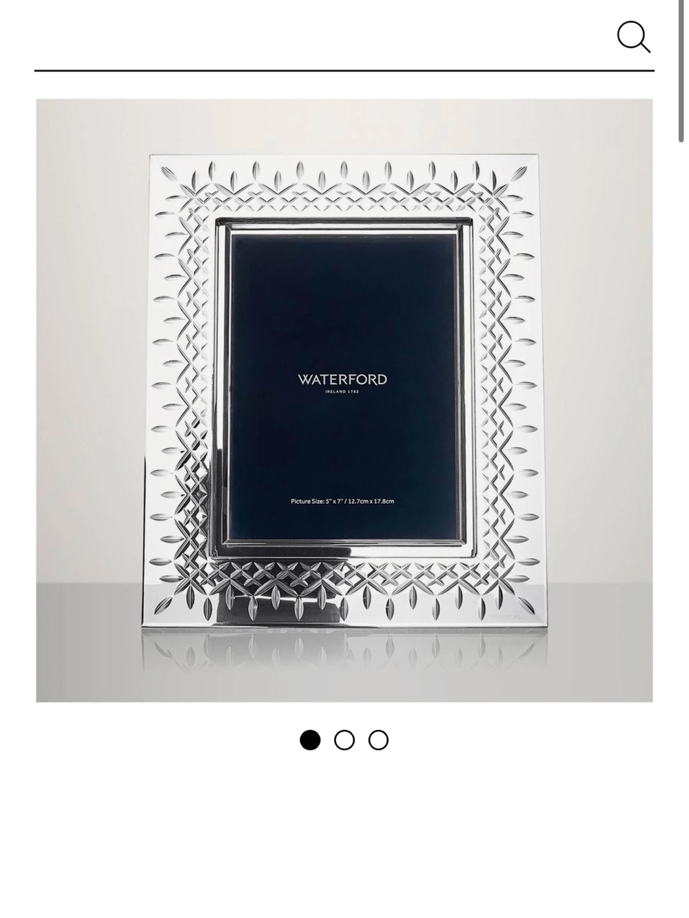 Waterford Lismore Cut Silver Picture Frame - Picture 1 of 5